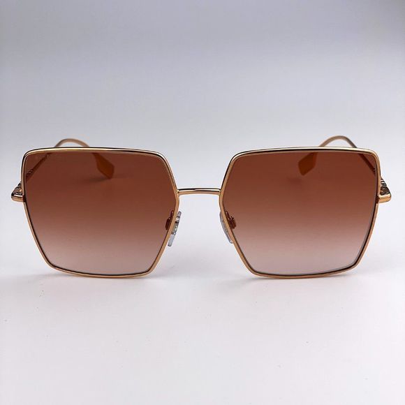 NEW Burberry BE3133 DAPHNE 133713 Gold Pink Gradient Square Women Sungla… - Picture 3 of 11